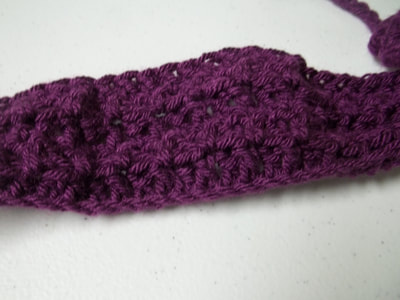 Ridged crochet headband with tie, crochet, knit, headband, head band, head wrap, ear warmer