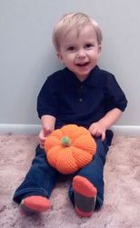 Pumpkin photo prop, stuffed pumpkin