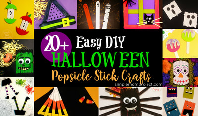 Halloween popsicle stick crafts, DIY